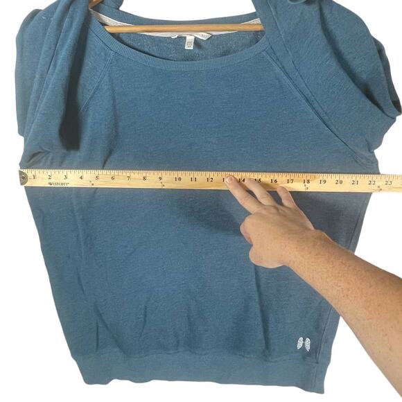 Lot of 2 Victoria's Secret SIZE SMALL Womens Sweatshirts Loungewear Green Blue - Picture 4 of 16